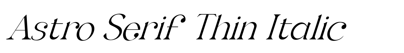Astro Serif Thin Italic